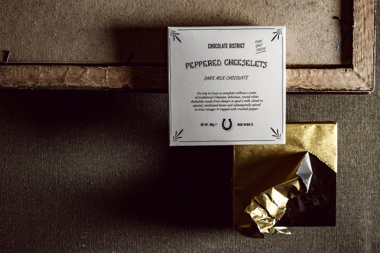 Chocolate District - Peppered Cheeselets Dark-Milk Chocolate