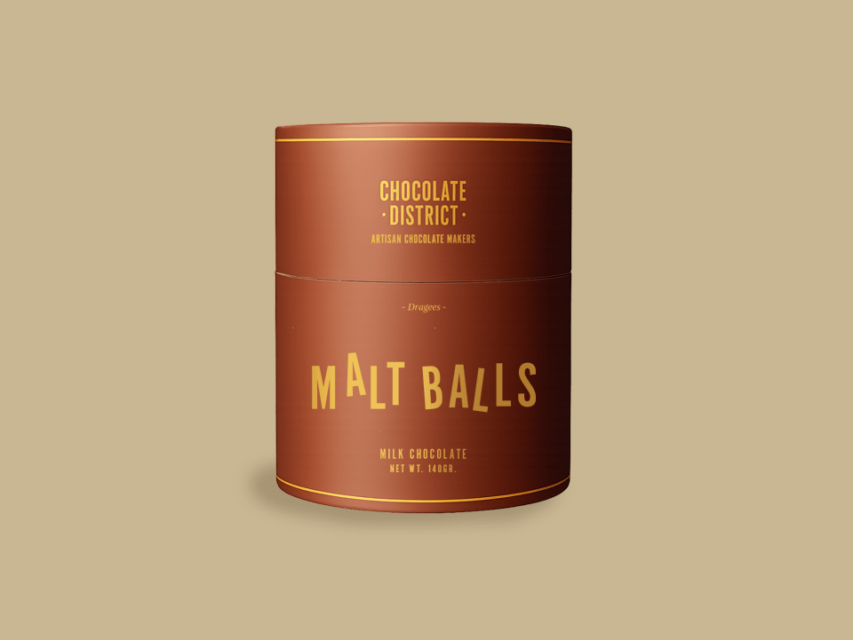 Chocolate District, Malt Balls 140Gr.